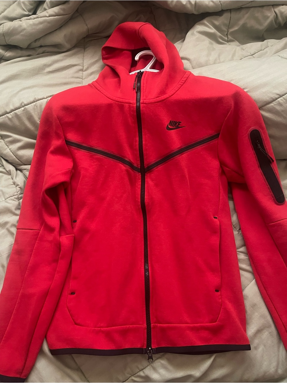 Nike Tech Red Full-Zip Hoodie